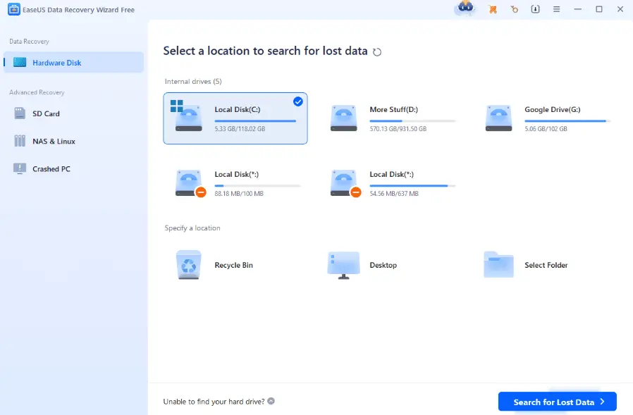 easeus data recovery wizard full portable